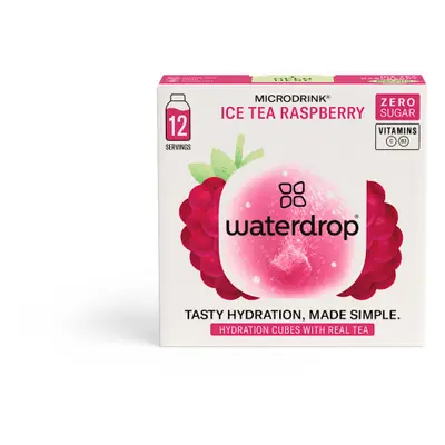 Waterdrop Ice Tea Raspberry černý čaj - malina 12 k