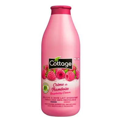 Cottage Moisturizing Shower Gel & Bath Milk - Raspberry Cream sprchový gel a mléko do koupele 97