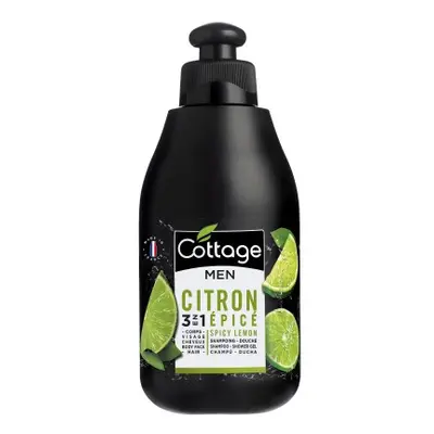 Cottage Shampoo-Shower Gel Spicy Lemon šampon a sprchový gel 3 v 1 citron pepř 250 ml