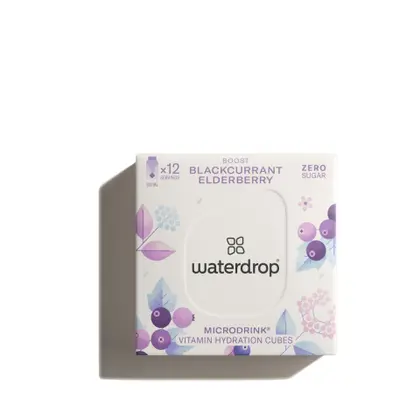 Waterdrop BOOST (černý rybíz / černý bez / açaí) microdrink 12 kapslí