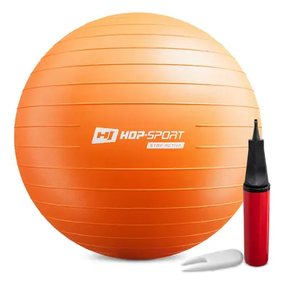 Gymnastický míč fitness 65cm s pumpou - oranžový