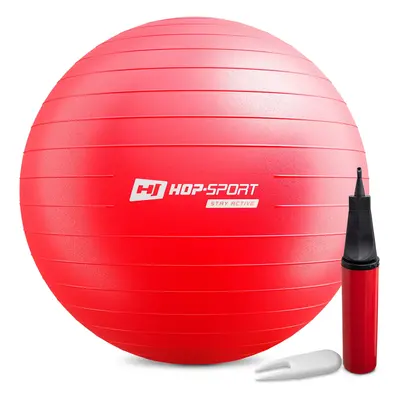 Gymnastický míč fitness 75cm s pumpou - červený