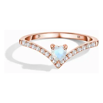 Royal Fashion prsten 14k zlato Vermeil GU-DR20232R-ROSEGOLD-MOONSTONE-TOPAZ