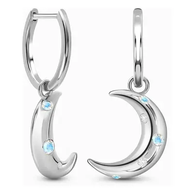 Royal Fashion stříbrné náušnice GU-DR23083E-SILVER-MOONSTONE-TOPAZ