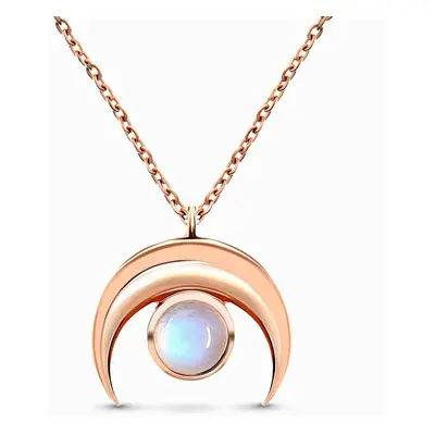 Royal Fashion náhrdelník 14k zlato Vermeil GU-DR17174N-ROSEGOLD-MOONSTONE