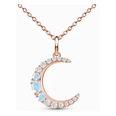 Royal Fashion náhrdelník 14k zlato Vermeil GU-DR22122N-ROSEGOLD-MOONSTONE