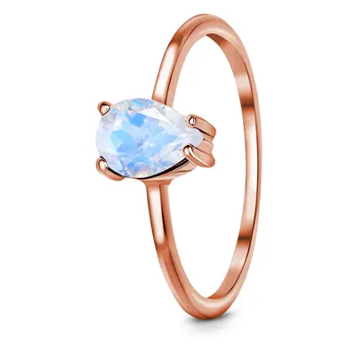 Royal Fashion prsten 14k zlato Vermeil GU-DR8705R-ROSEGOLD-MOONSTONE