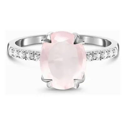 Emporial stříbrný prsten GU-DR10789R-SILVER-ROSEQUARTZ-TOPAZ