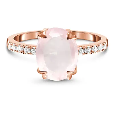 Emporial prsten 14k zlato Vermeil GU-DR10789R-ROSEGOLD-ROSEQUARTZ-TOPAZ