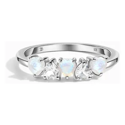 Royal Fashion stříbrný prsten GU-DR20559R-SILVER-MOONSTONE-TOPAZ