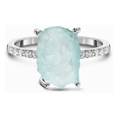 Royal Fashion stříbrný prsten GU-DR15554R-SILVER-AQUAMARINE-TOPAZ