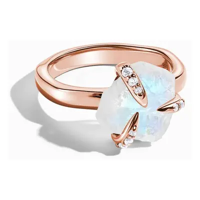 Royal Fashion prsten 14k zlato Vermeil GU-DR21589R-ROSEGOLD-MOONSTONE-TOPAZ