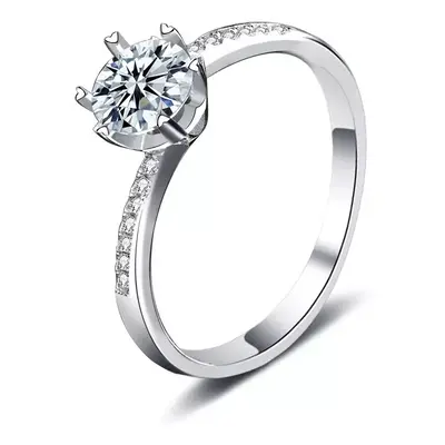 Royal Fashion stříbrný prsten HA-XJZ022-SILVER-MOISSANITE-ZIRCON