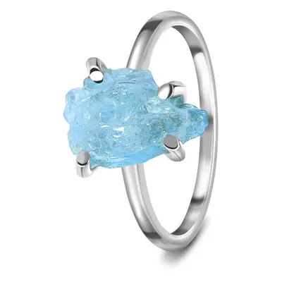 Royal Fashion stříbrný prsten GU-DR15849-SILVER-AQUAMARINE