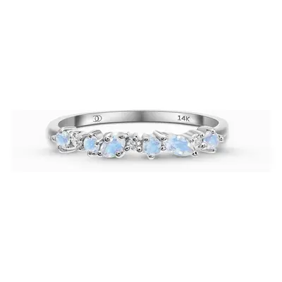 Royal Fashion stříbrný prsten GU-DR23094R-SILVER-MOONSTONE-TOPAZ