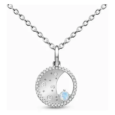 Royal Fashion stříbrný náhrdelník GU-DR22121N-SILVER-MOONSTONE