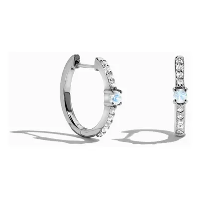 Royal Fashion stříbrné náušnice GU-DR23085E-SILVER-MOONSTONE-TOPAZ