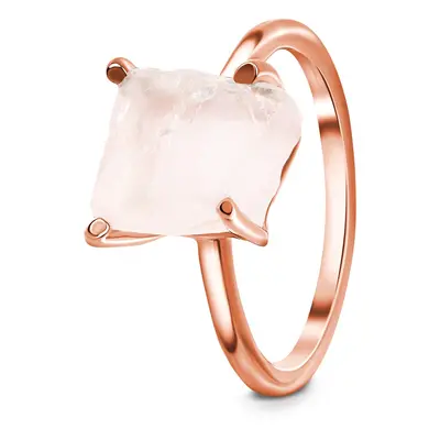 Royal Fashion prsten 14k zlato Vermeil GU-DR15849R-ROSEGOLD-ROSEQUARTZ