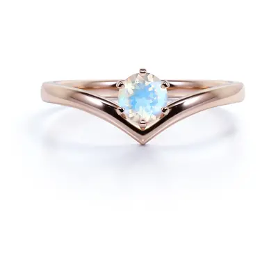 Royal Fashion prsten 14k zlato Vermeil GU-DR14487R-ROSEGOLD-MOONSTONE