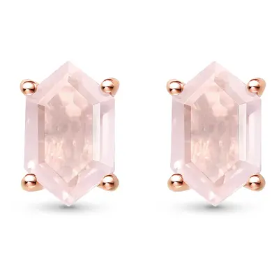 Emporial peckové náušnice 14k zlato Vermeil GU-DR14694E-ROSEGOLD-ROSEQUARTZ