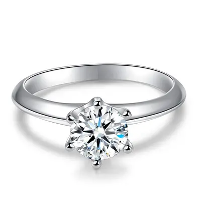 Royal Fashion stříbrný prsten HA-XJZ001-SILVER-MOISSANITE