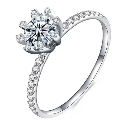 Royal Fashion stříbrný prsten HA-XJZ020A-SILVER-MOISSANITE-ZIRCON