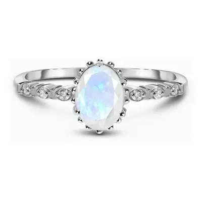 Royal Fashion stříbrný prsten GU-DR23095R-SILVER-MOONSTONE-TOPAZ