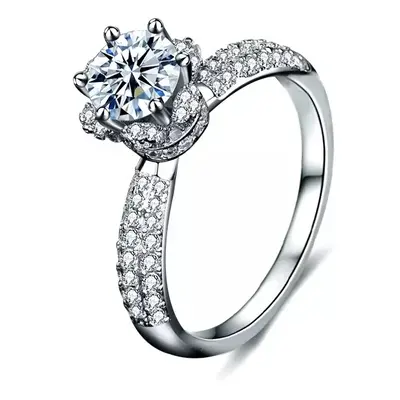 Royal Fashion stříbrný prsten HA-XJZ012-SILVER-MOISSANITE-ZIRCON