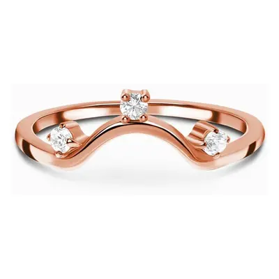 Royal Fashion prsten 14k zlato Vermeil GU-DR8849R-ROSEGOLD-TOPAZ