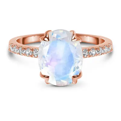 Emporial prsten 14k zlato Vermeil GU-DR10789R-ROSEGOLD-MOONSTONE-TOPAZ