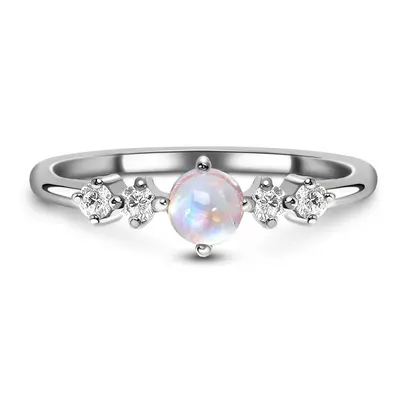 Royal Fashion stříbrný prsten GU-DR8702R-SILVER-MOONSTONE-TOPAZ