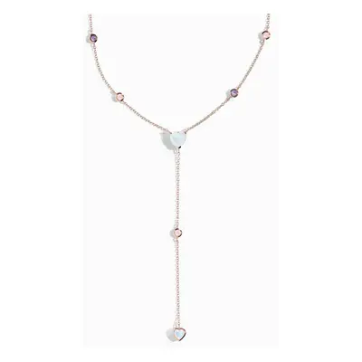 Royal Fashion náhrdelník 18k zlato Vermeil GU-DR24617N-ROSEGOLD-MOONSTONE-ROSEQUARTZ-AMETHYST