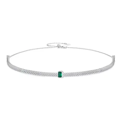 Royal Fashion stříbrný náhrdelník choker Elegance BSA003