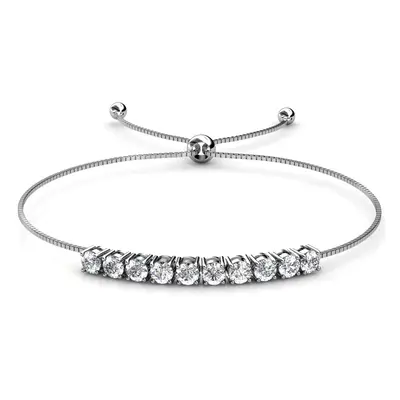 Royal Fashion stříbrný pozlacený náramek Swarovski DBS0147-001-WG