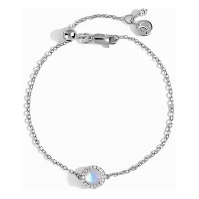 Royal Fashion stříbrný náramek DR24373B-SILVER-MOONSTONE-TOPAZ