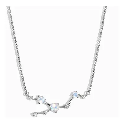 Royal Fashion stříbrný náhrdelník Býk s drahokamem Moonstonem GU-DR27482N-SILVER