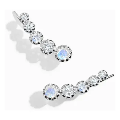 Royal Fashion stříbrné náušnice GU-DR23086E-SILVER-MOONSTONE-TOPAZ