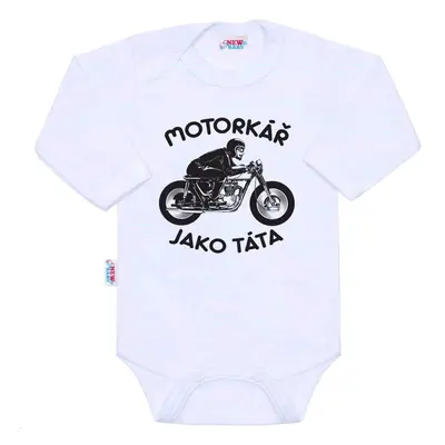 Body s potiskem New Baby Motorkář jako táta