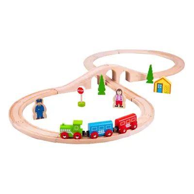 Bigjigs Rail dřevěná vláčkodráha - Osmička