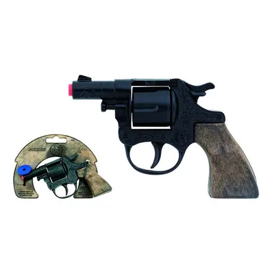 Alltoys policejní revolver kovový černý 8 ran Gonher