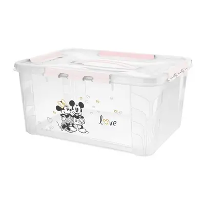 Keeeper Domácí úložný box Mickey Minnie XL Pastelová růžová