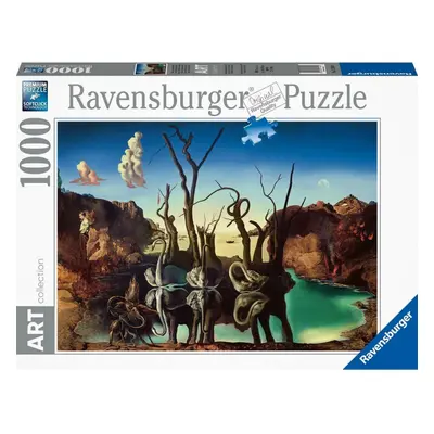 Ravensburger Dali: Labutě odrážející slony 1000 dílků