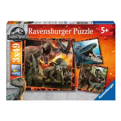 Ravensburger: Puzzle 3x49 dílků. - Jurský Svět