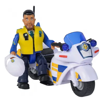 SIMBA Policejní motorka Fireman Sam s figurkou Malcolma + přívěsek