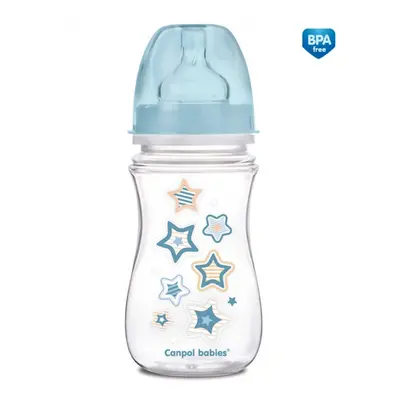 Canpol babies Newborn láhev na mléko modrá Hvězdy 240ml