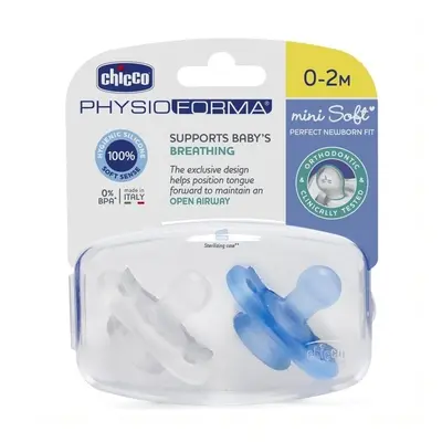 Chicco šidítko Physio Mini Soft celo silikon chlapec 2 ks V001503