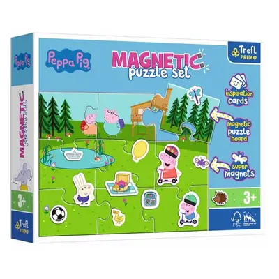 Trefl Magnetické Peppa a její zábava Peppa Pig v krabici 28,5x22x5cm 12 dílků