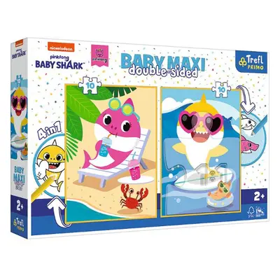 TREFL Oboustranné Baby Shark BABY MAXI 2x10 dílků