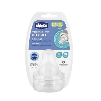 Chicco dudlík na láhev Perfect 5/Well Being fyziologický pomalý průtok 2 ks V001517