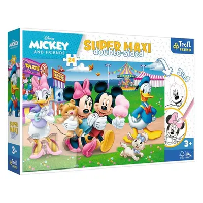 TREFL Oboustranné Mickey Mouse na pouti SUPER MAXI 24 dílků